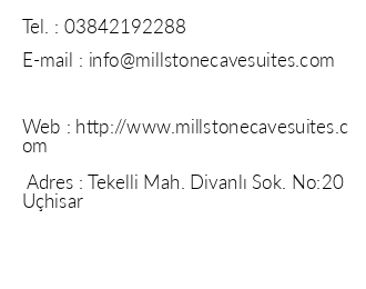 Millstone Cave Suites Hotel iletiim bilgileri